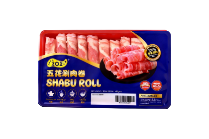Shabu Pork Roll Sliced 五花涮涮肉卷 480GM（VIP会员价：RM23.80）